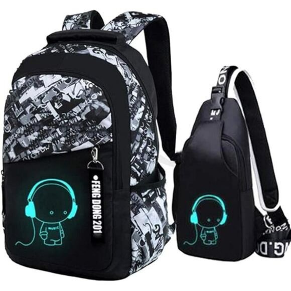 Asge Boys School Backpack Large Nylon Bookbag Teen Travel Hiking Daypack main image 5